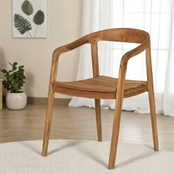 Chaise de jardin design en teck (lot de 2) MENDOZA