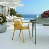 Chaise de jardin design jaune, empilable (lot de 2) PINETO