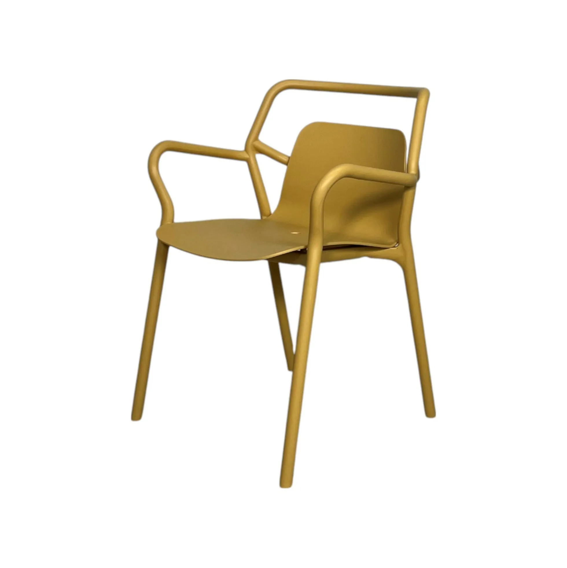 Chaise de jardin design jaune, empilable (lot de 2) PINETO