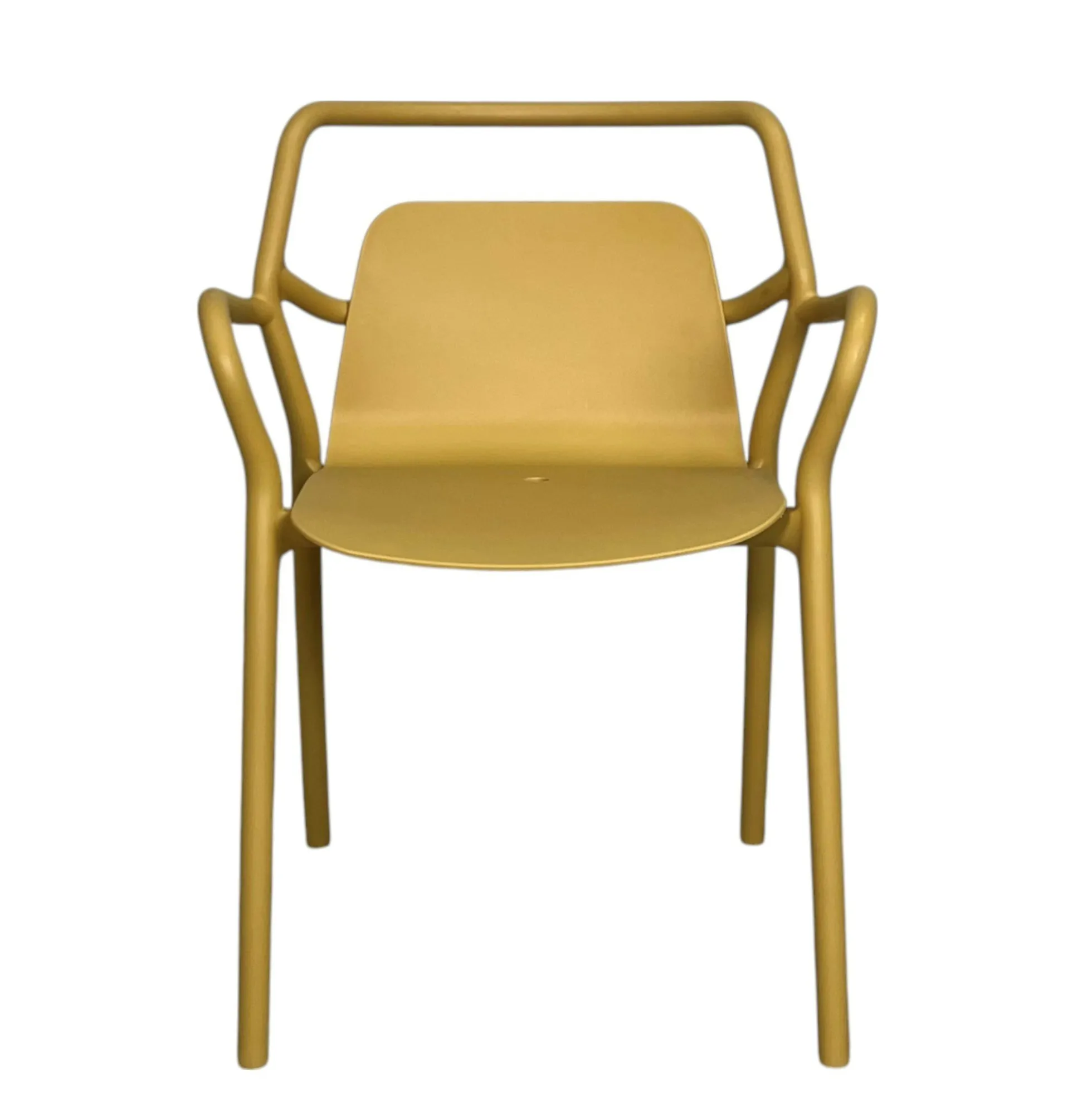 Chaise de jardin design jaune, empilable (lot de 2) PINETO