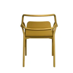 Chaise de jardin design jaune, empilable (lot de 2) PINETO