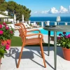Chaise de jardin design orange, empilable (lot de 2) PINETO