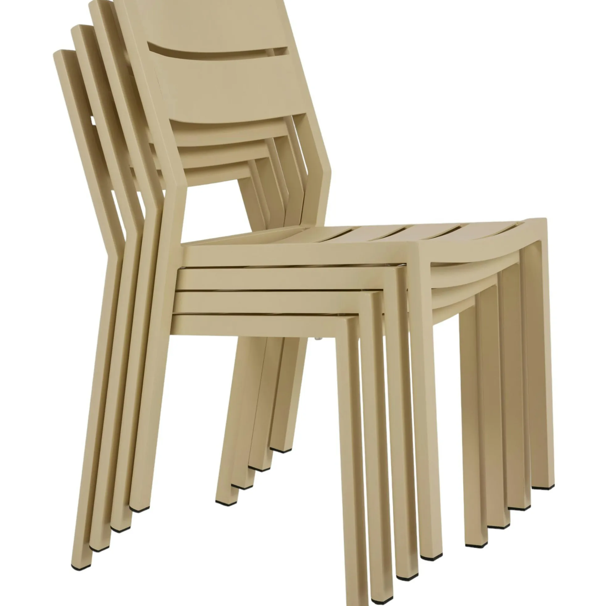 Chaise de jardin en aluminium jaune tendre (lot de 2) STOCKHOLM