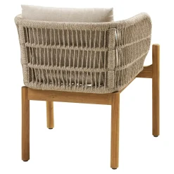 Chaise de jardin en bois d'acacia et corde tressée (lot de 2) MENDOZA