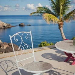 Chaise de jardin en mosaïque beige (lot de 2) GRENADE