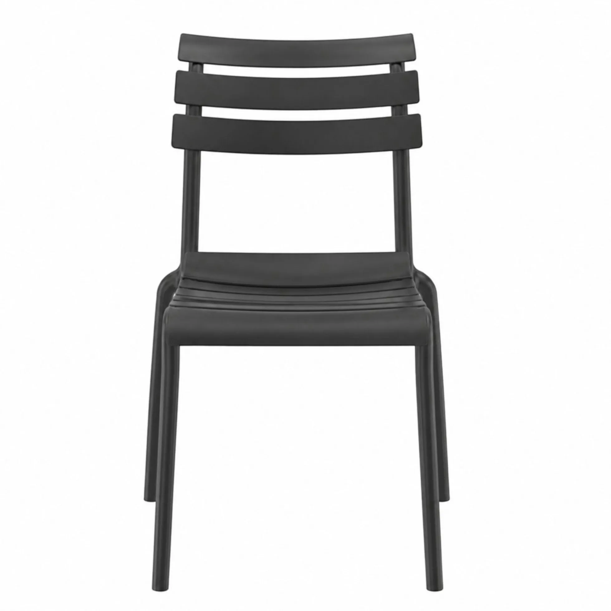 Chaise de jardin en plastique gris (lot de 2) LUGANO