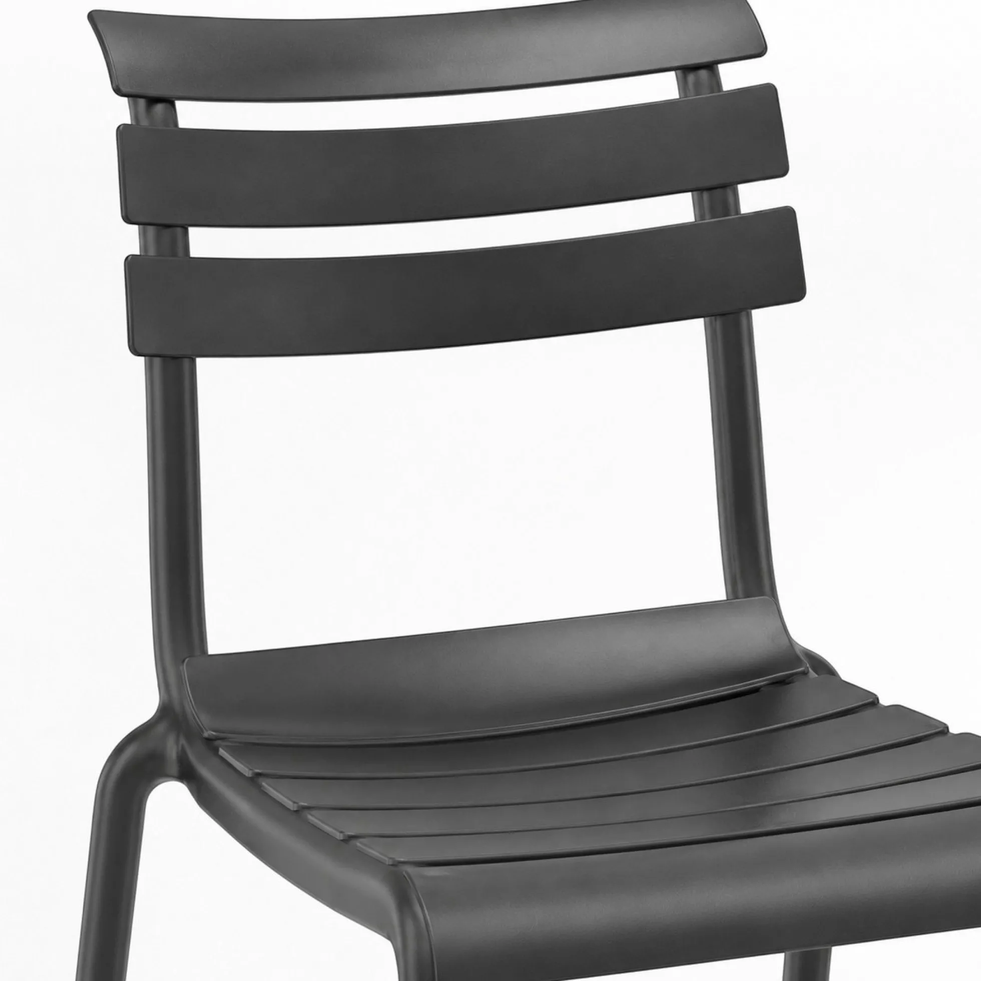 Chaise de jardin en plastique gris (lot de 2) LUGANO
