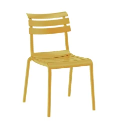 Chaise de jardin en plastique jaune (lot de 2) LUGANO