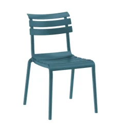 Chaise de jardin en plastique bleu (lot de 2) LUGANO