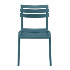 Chaise de jardin en plastique bleu (lot de 2) LUGANO