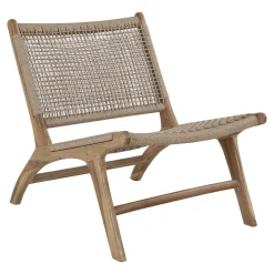 Chaise de jardin en teck avec assise en corde MENDOZA