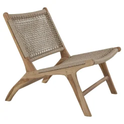 Chaise de jardin en teck avec assise en corde MENDOZA