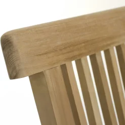 Chaise de jardin en teck à bords droits (lot de 2) SUMMER