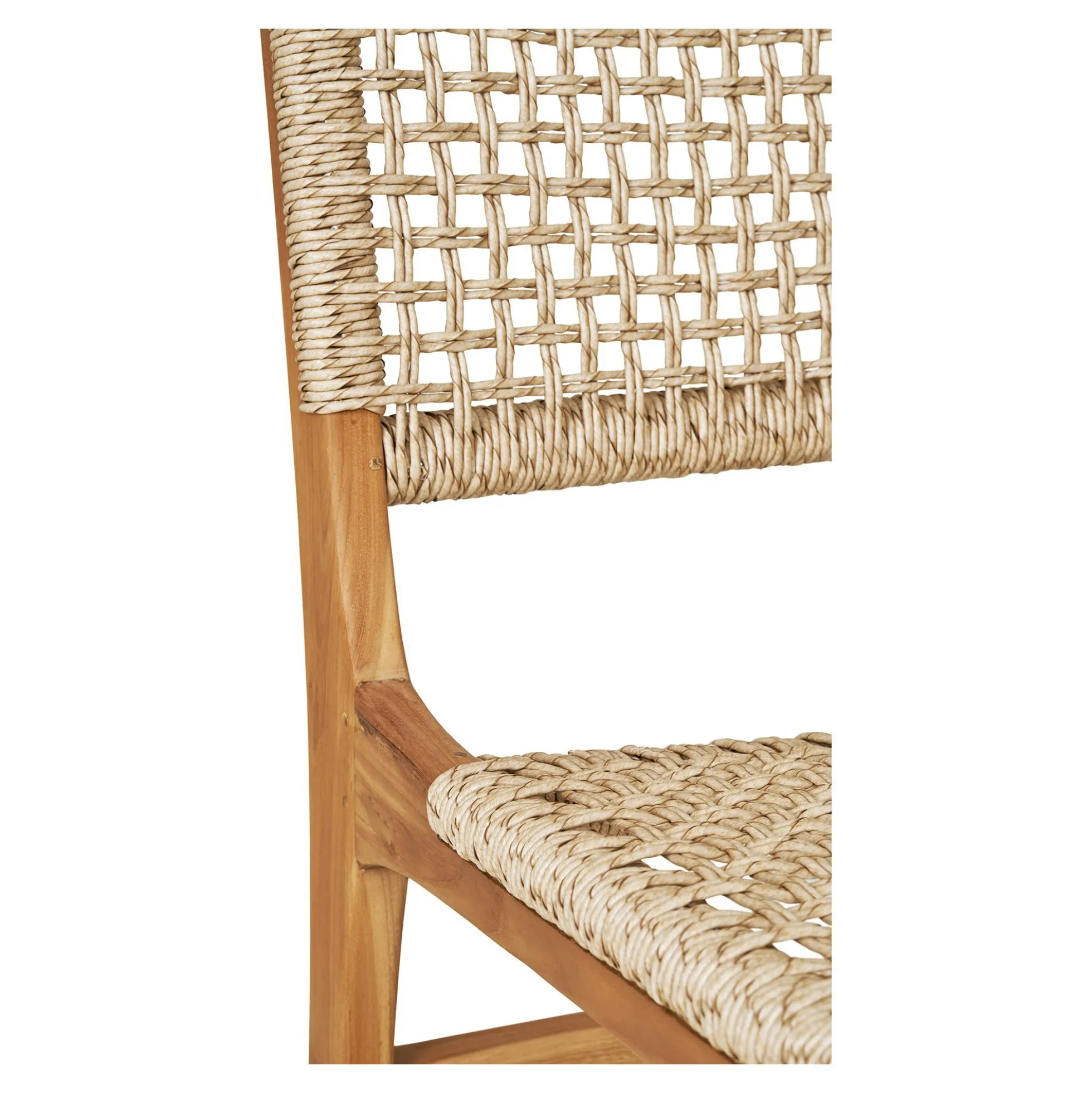 Chaise de jardin en teck et résine tressée (lot de 2) MENDOZA