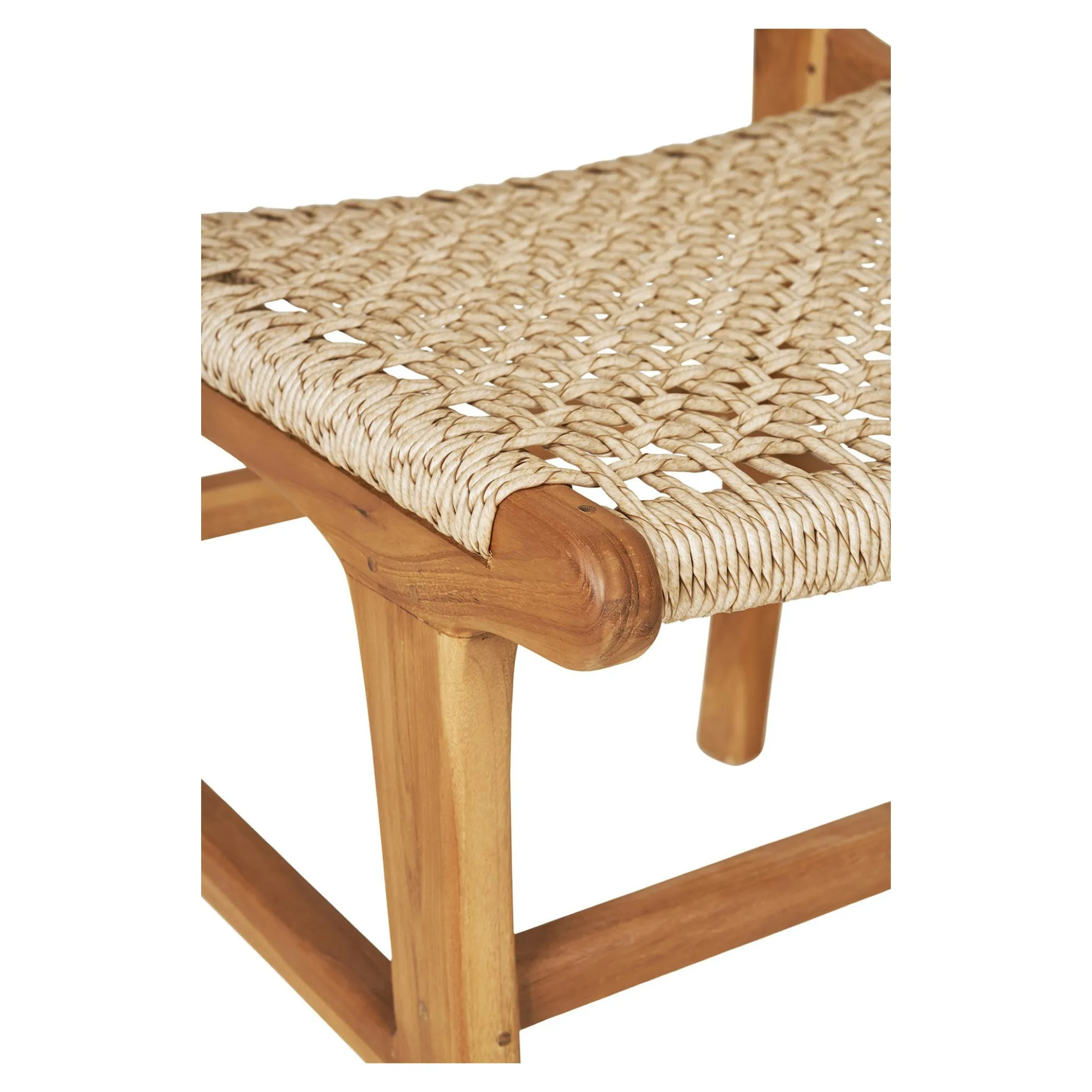 Chaise de jardin en teck et résine tressée (lot de 2) MENDOZA