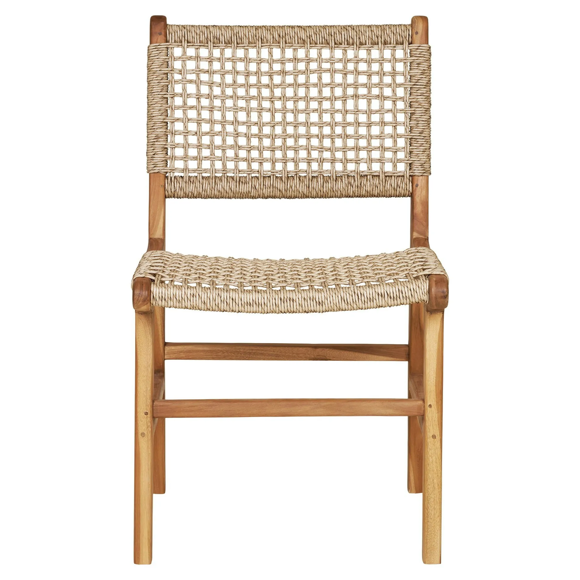 Chaise de jardin en teck et résine tressée (lot de 2) MENDOZA