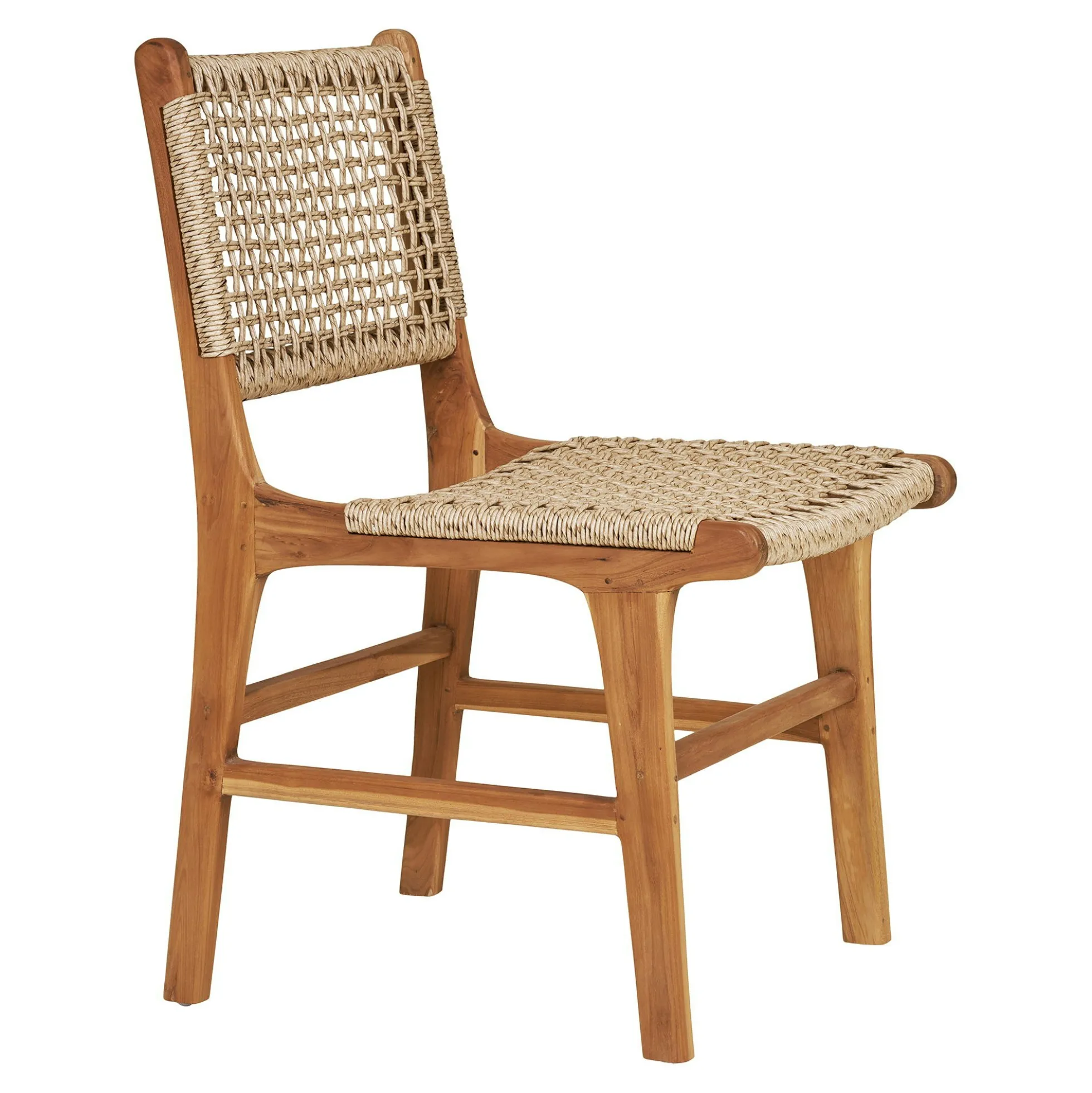 Chaise de jardin en teck et résine tressée (lot de 2) MENDOZA