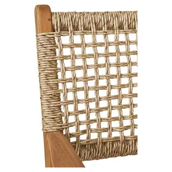 Chaise de jardin en teck et résine tressée avec accoudoirs (lot de 2) MENDOZA