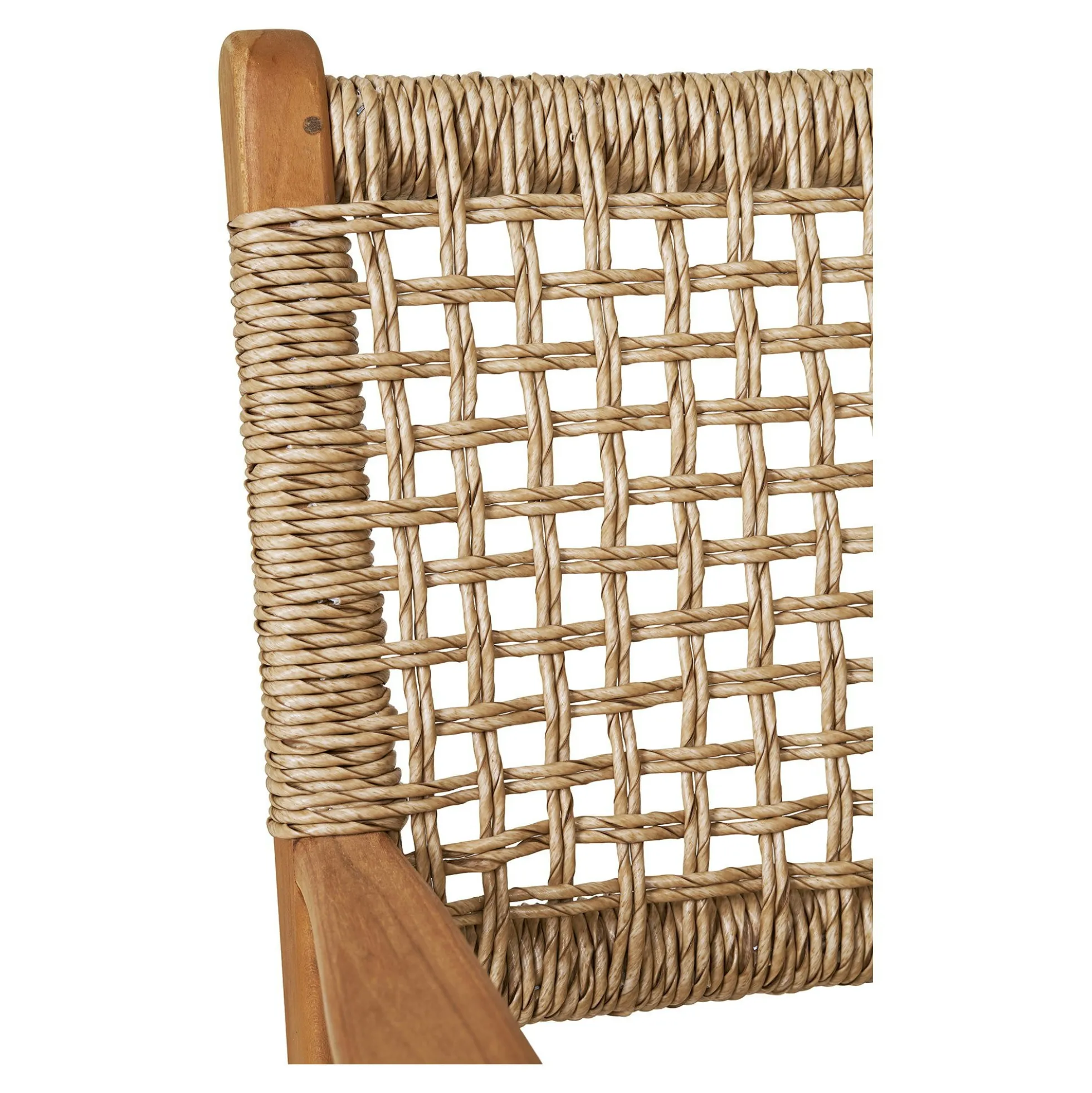 Chaise de jardin en teck et résine tressée avec accoudoirs (lot de 2) MENDOZA