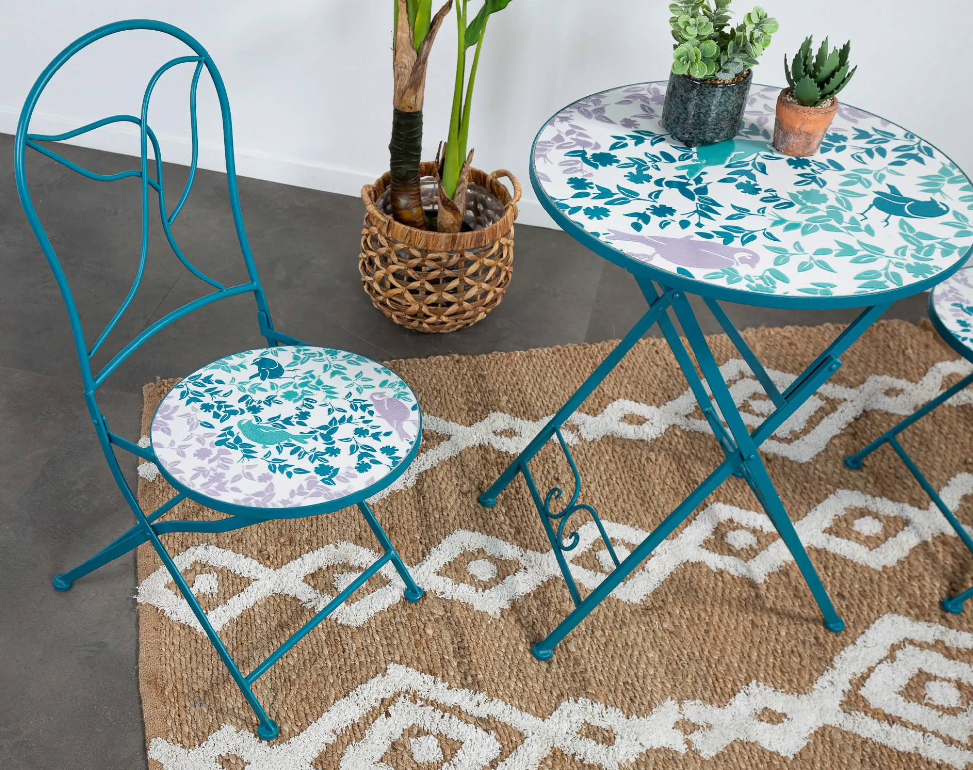 Chaise de jardin motif oiseau (lot de 2) GRENADE