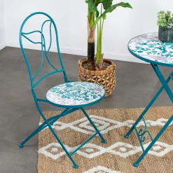 Chaise de jardin motif oiseau (lot de 2) GRENADE