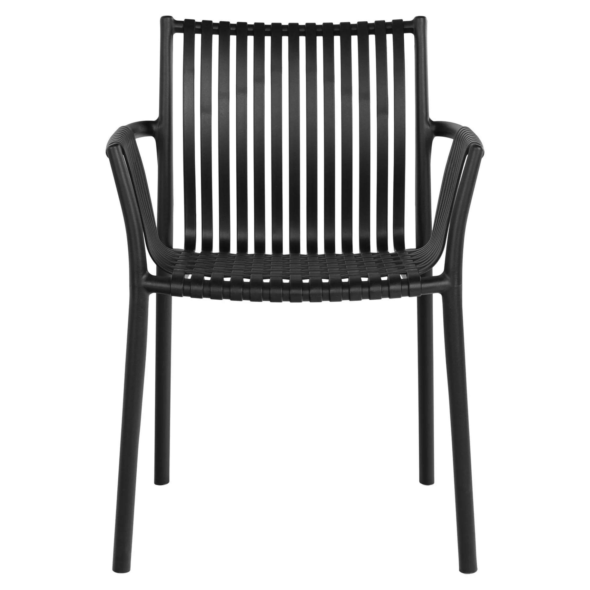 Chaise de jardin noire (lot de 4) MENDOZA