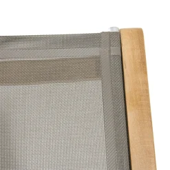 Chaise de Jardin pliante teck textilène taupe (lot de 2) SUMMER