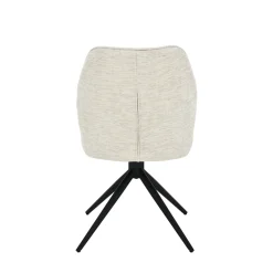 Chaise de salle à manger beige chiné pivotante (x2) LUGANO