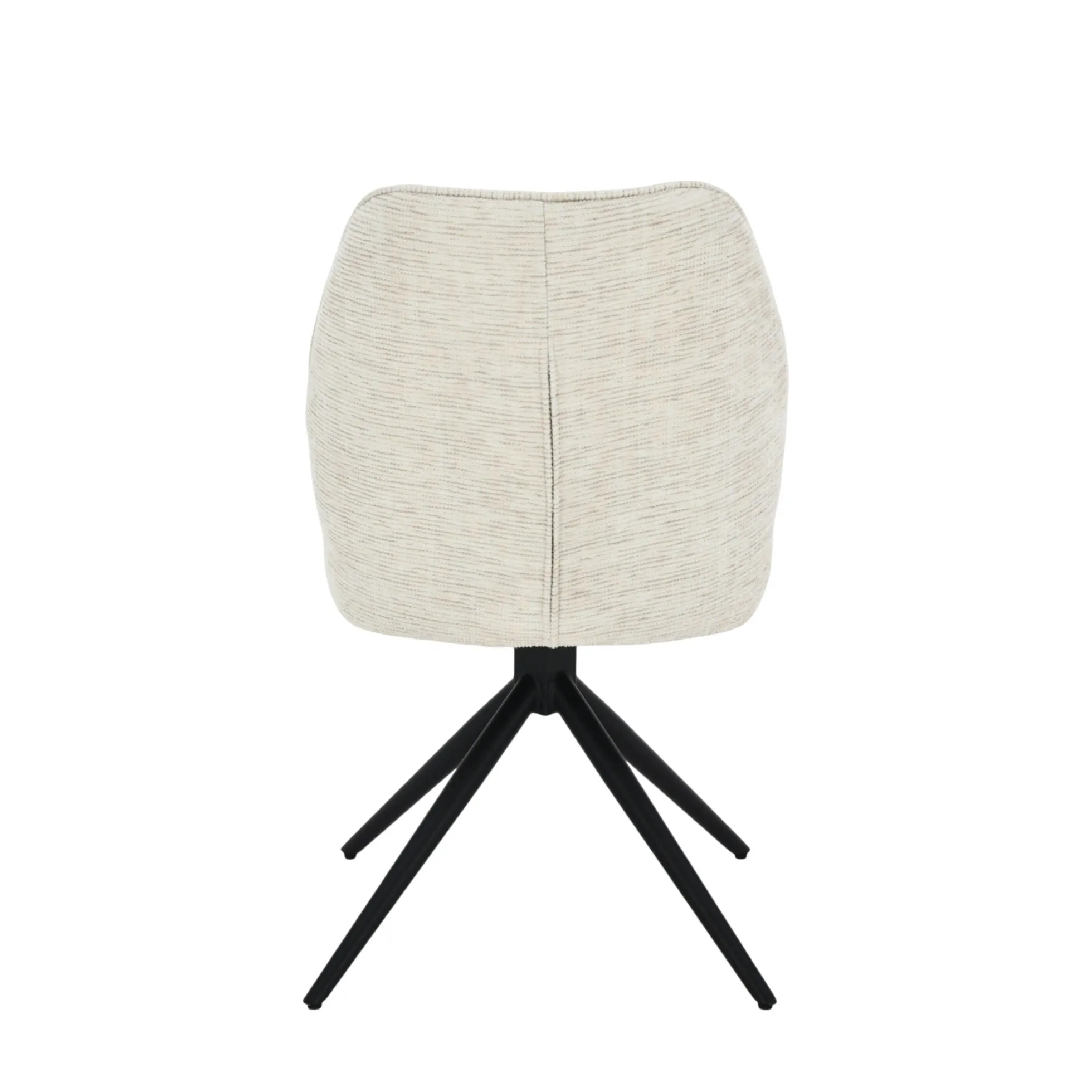 Chaise de salle à manger beige chiné pivotante (x2) LUGANO