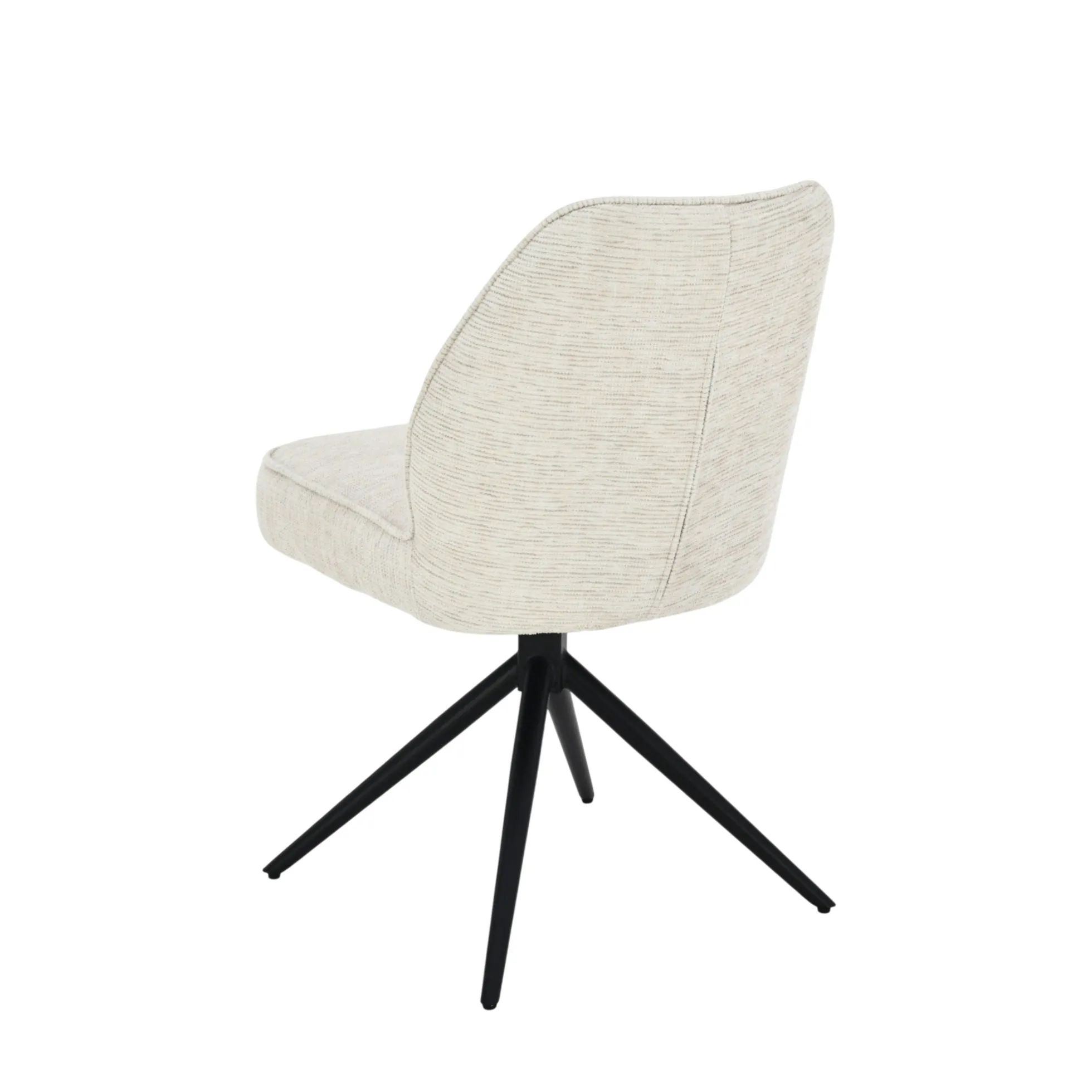 Chaise de salle à manger beige chiné pivotante (x2) LUGANO