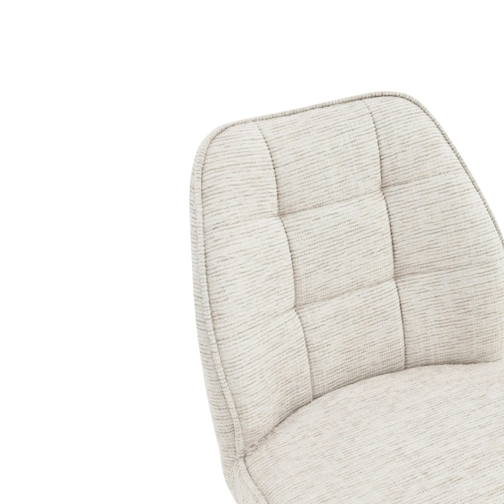 Chaise de salle à manger beige chiné pivotante (x2) LUGANO