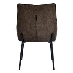 Chaise de salle à manger bi-matière marron (lot de 2) KERALA