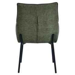 Chaise de salle à manger bi-matière verte (lot de 2) KERALA