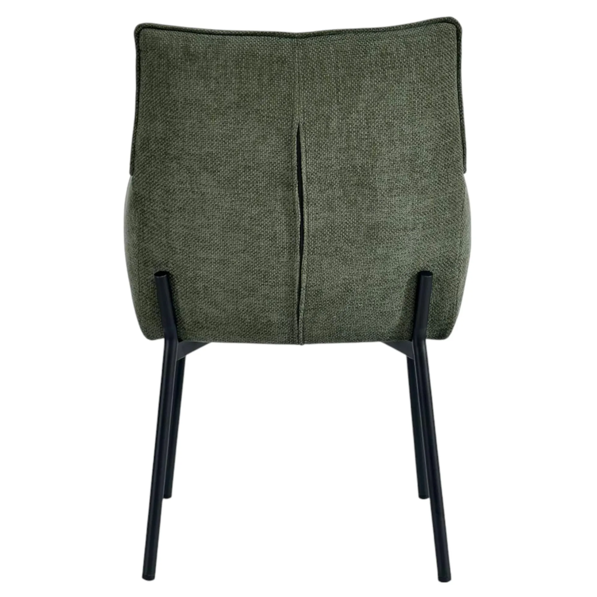 Chaise de salle à manger bi-matière verte (lot de 2) KERALA