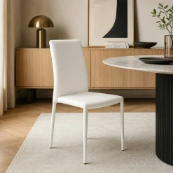 Chaise de salle à manger blanche moderne (lot de 2) LORA