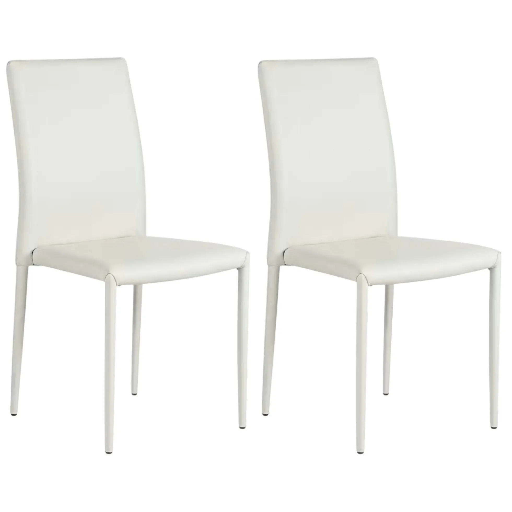Chaise de salle à manger blanche moderne (lot de 2) LORA