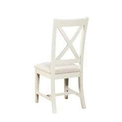 Chaise de salle à manger blanche à dossier croisé (x2) VELIA
