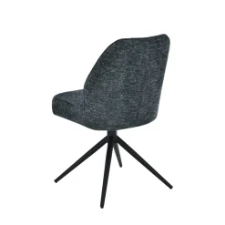 Chaise de salle à manger bleu chiné pivotante (x2) LUGANO