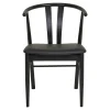 Chaise de salle à manger design noire en bois de hêtre (lot de 2) BERLIN