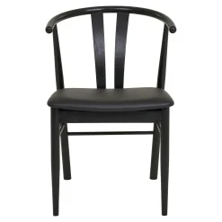 Chaise de salle à manger design noire en bois de hêtre (lot de 2) BERLIN