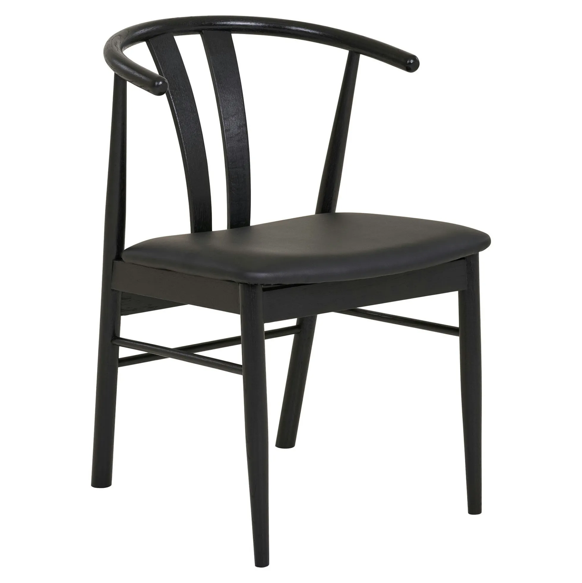 Chaise de salle à manger design noire en bois de hêtre (lot de 2) BERLIN