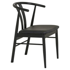Chaise de salle à manger design noire en bois de hêtre (lot de 2) BERLIN