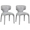 Chaise de salle à manger design grise (lot de 2) TULSA