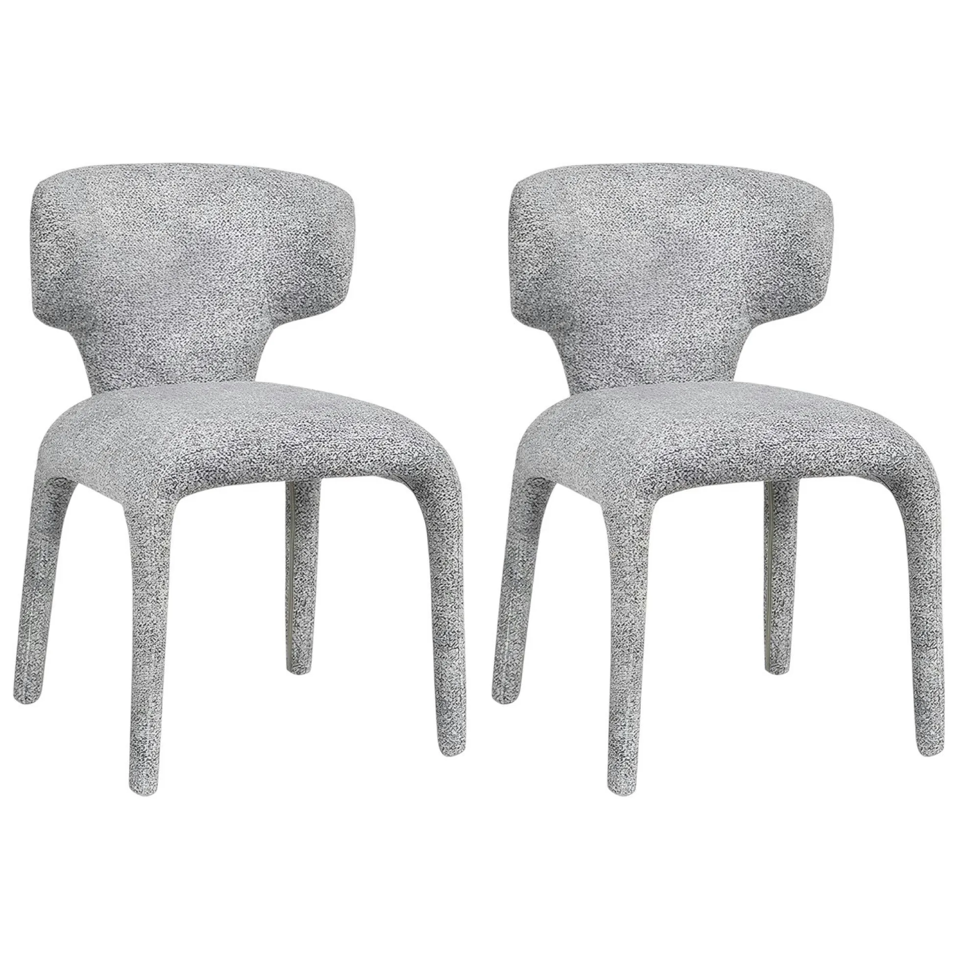 Chaise de salle à manger design grise (lot de 2) TULSA