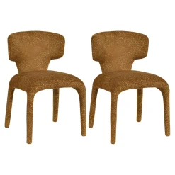 Chaise de salle à manger design moutarde (lot de 2) TULSA