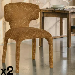 Chaise de salle à manger design moutarde (lot de 2) TULSA