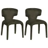 Chaise de salle à manger design kaki (lot de 2) TULSA