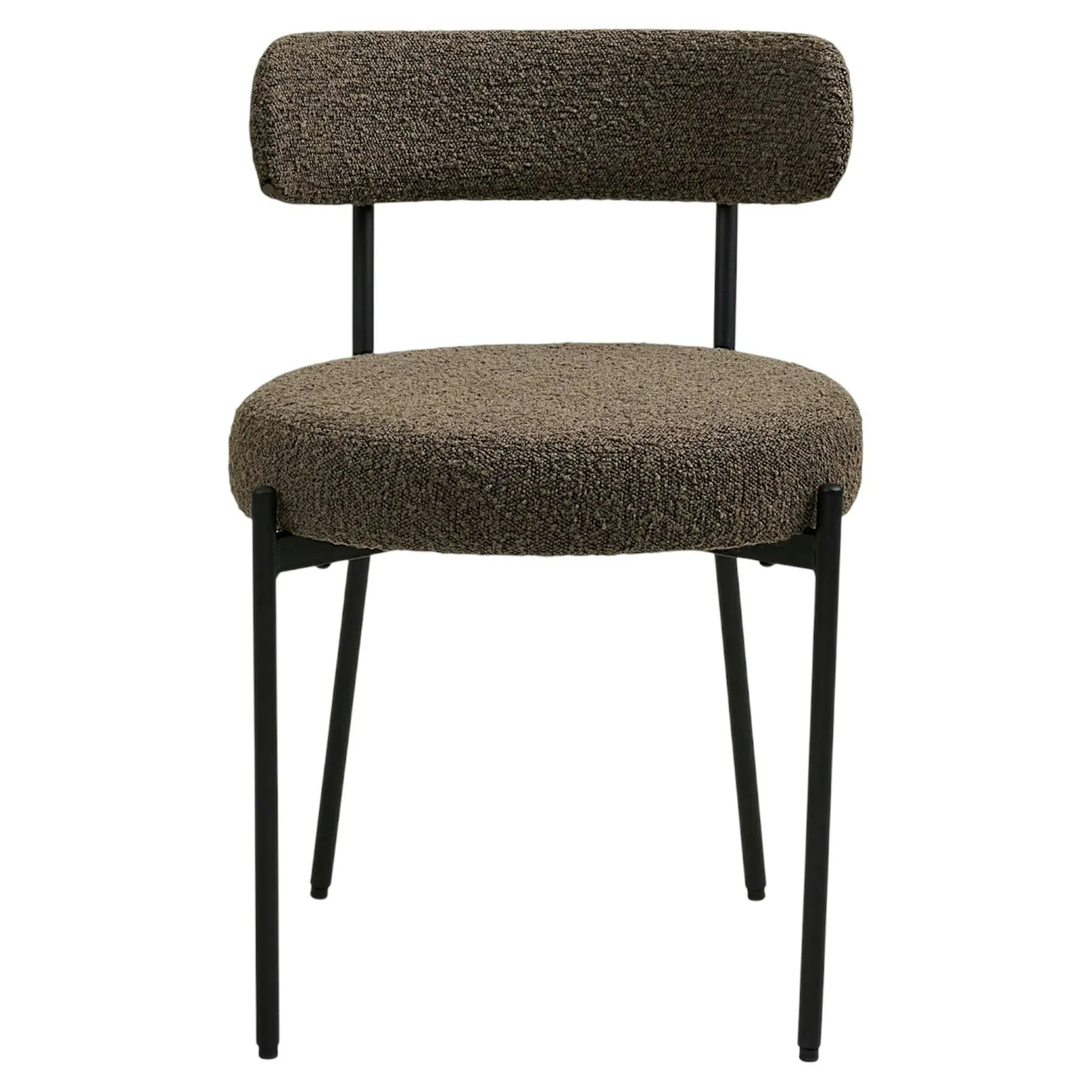 Chaise de salle à manger en bouclette marron (lot de 2) BERLIN
