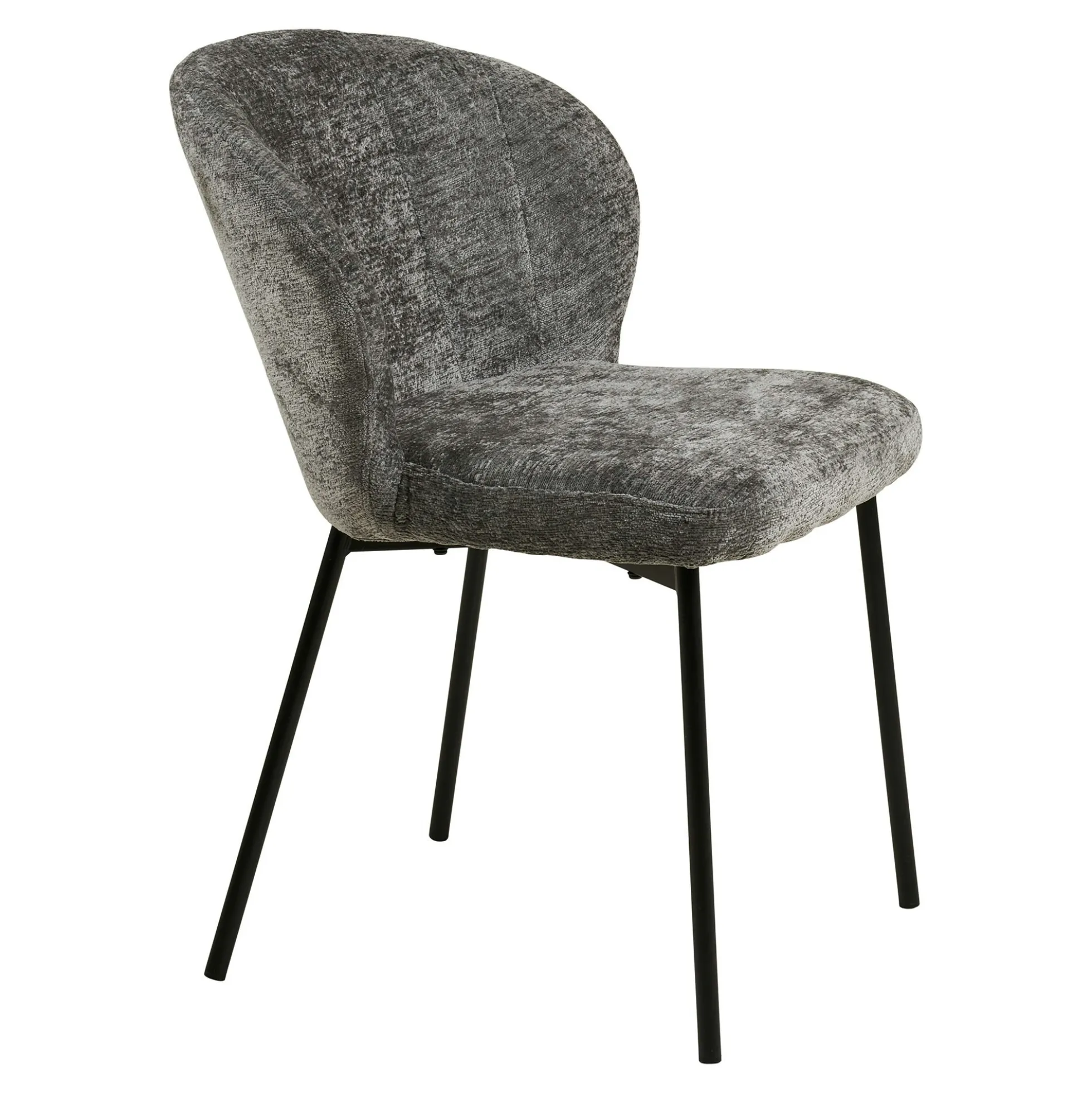 Chaise de salle à manger en tissu gris (lot de 2) ROSARIO