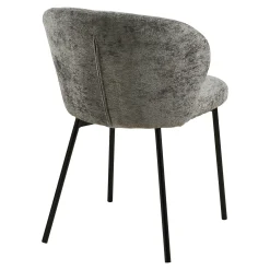 Chaise de salle à manger en tissu gris (lot de 2) ROSARIO